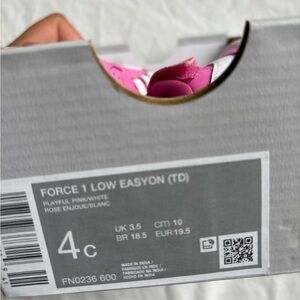 Nike Force 1 Low Easyon Pink and White Shoes